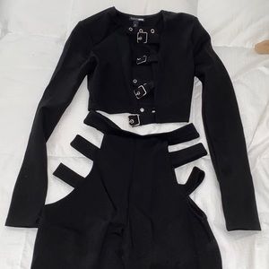 Two piece long sleeve pant set.